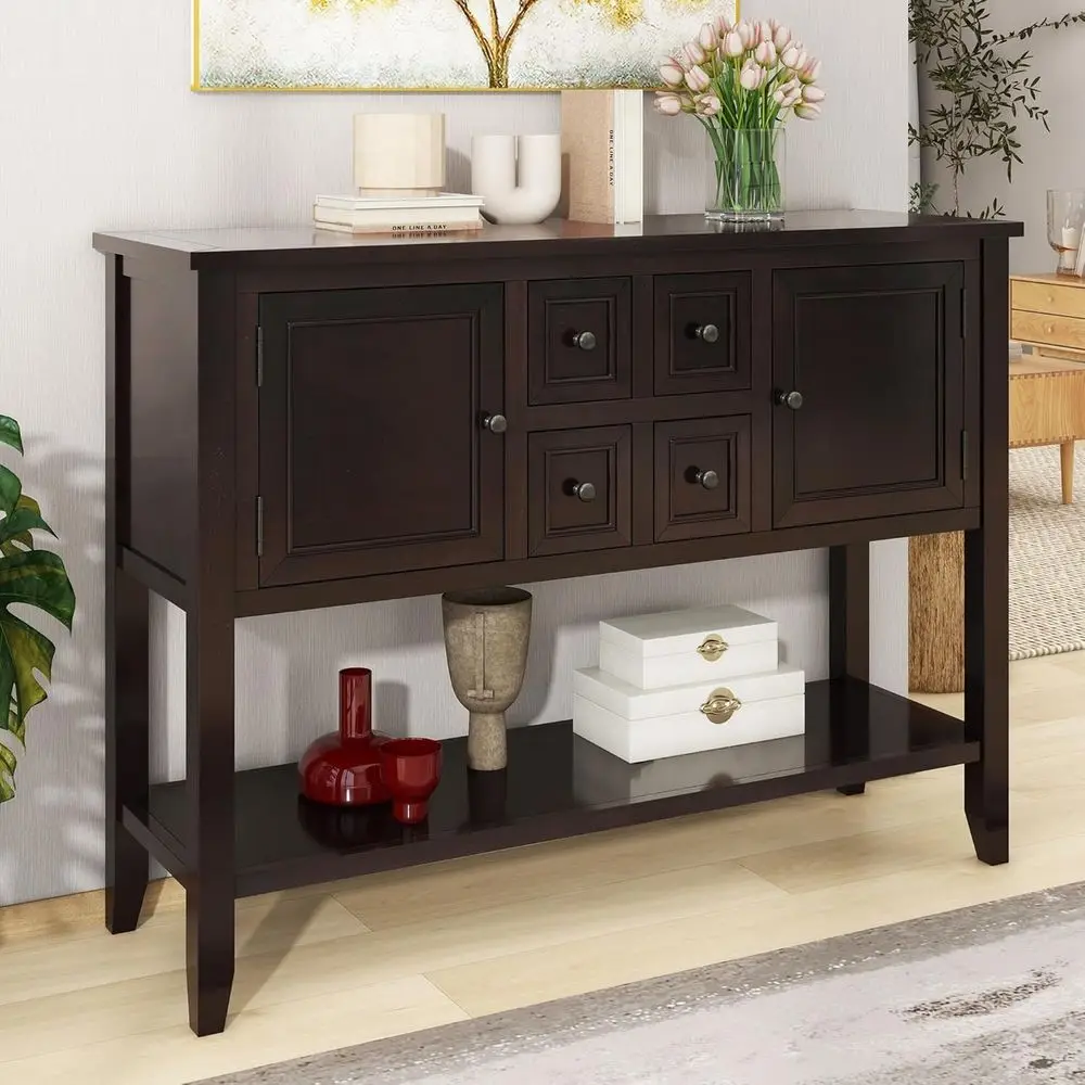 Sofa Side Table with Storage Cabinet and Bottom Shelf for Living Room, Kitchen, and Entryway
Sofa Side Table with Storage Cabinet and Bottom Shelf for Living Room, Kitchen, and Entryway
