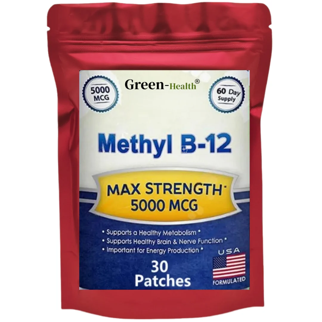 Vitamin B12 5000 MCG Patches - Brain Heart Support, Memory Learning Boost, Natural Energy Enhancer - 30 Patches
Vitamin B12 5000 MCG Patches - Brain Heart Support, Memory Learning Boost, Natural Energy Enhancer - 30 Patches