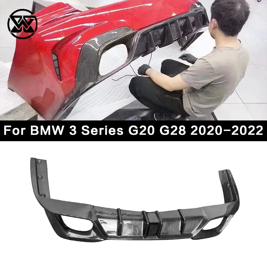 For BMW 3 Series G20 G28 2020-2022 Carbon Fiber Rear Bumper Lip Diffuser Spoiler Splitter Apron Guard Body Kit
For BMW 3 Series G20 G28 2020-2022 Carbon Fiber Rear Bumper Lip Diffuser Spoiler Splitter Apron Guard Body Kit
