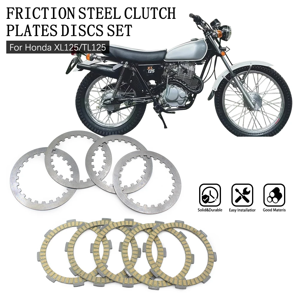 Friction Clutch Plate For Honda XL125 TL125 NX125 XLR125 XR125L CD185 XL185 XL200R ATC200 CD200 CM185 CM200 CTX200 TL200 XR200
Friction Clutch Plate For Honda XL125 TL125 NX125 XLR125 XR125L CD185 XL185 XL200R ATC200 CD200 CM185 CM200 CTX200 TL200 XR200