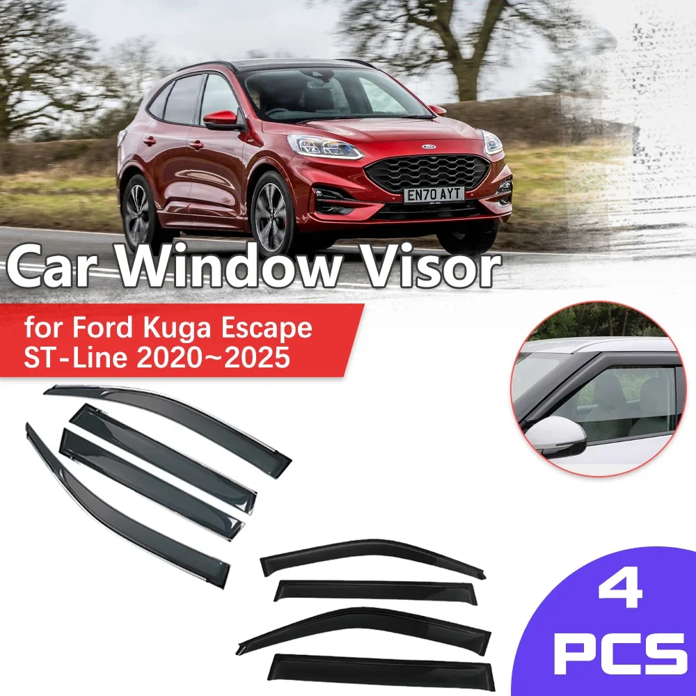 Car Window Visor for Ford Kuga Escape ST-Line 2020~2025 Rain Eyebrow Shelter Vent Awning Smoke Deflector Guard Cover Accessories
Car Window Visor for Ford Kuga Escape ST-Line 2020~2025 Rain Eyebrow Shelter Vent Awning Smoke Deflector Guard Cover Accessories