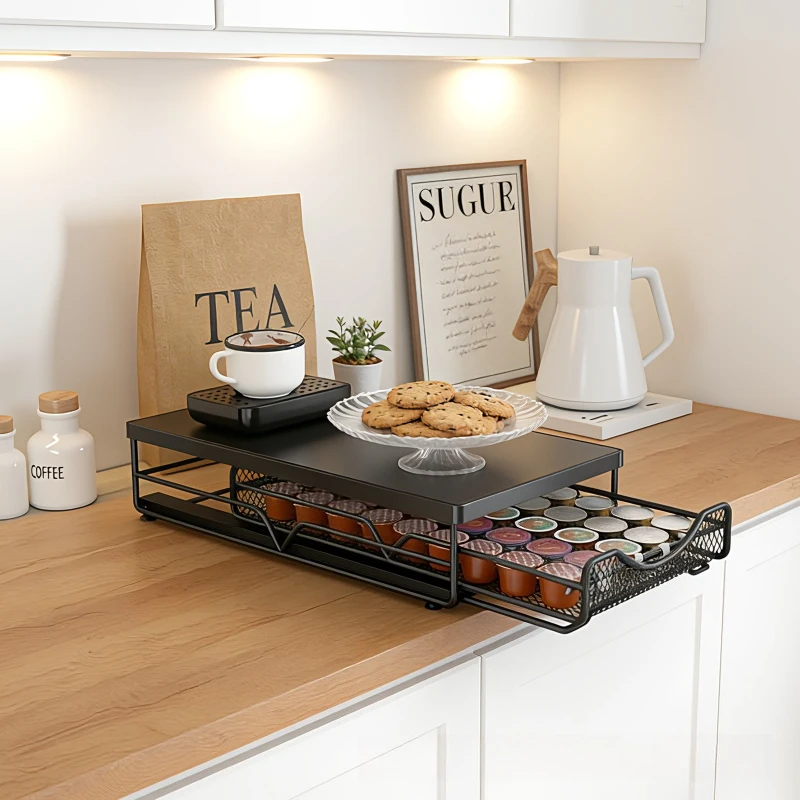 Durable Coffee capsule storage rack, drawer type dustproof tea bag storage box, coffee machine base, raised rack
Durable Coffee capsule storage rack, drawer type dustproof tea bag storage box, coffee machine base, raised rack