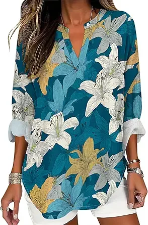 Women's summer tops casual short sleeve V-neck shirt business formal work bohemian style women's shirt
Women's summer tops casual short sleeve V-neck shirt business formal work bohemian style women's shirt