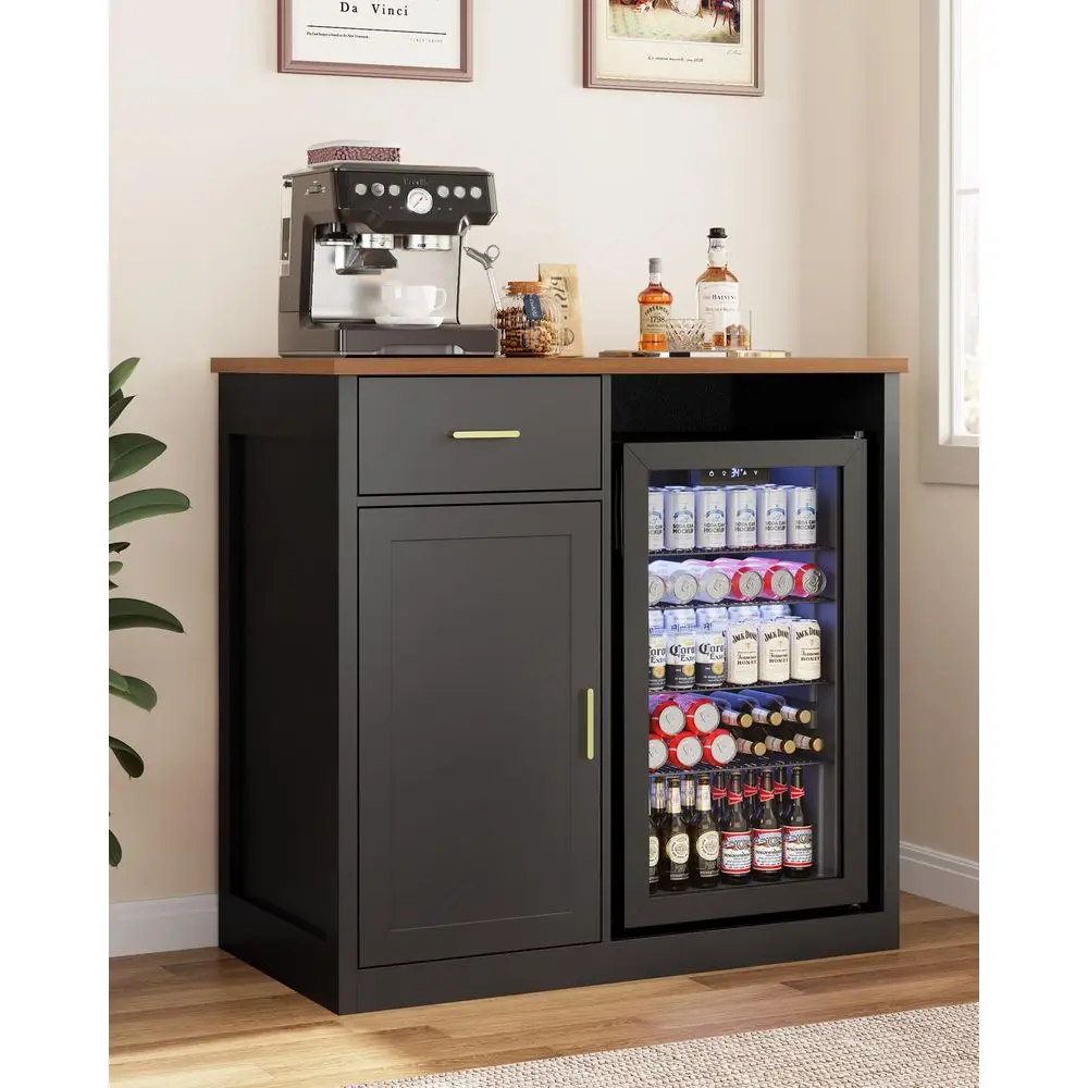 Coffee Bar Cabinet with Builtin Fridge Included, Wine amp Liquor Bar Cabinet with Drawer and Storage, Modern Buffet Sideboard f
Coffee Bar Cabinet with Builtin Fridge Included, Wine amp Liquor Bar Cabinet with Drawer and Storage, Modern Buffet Sideboard f