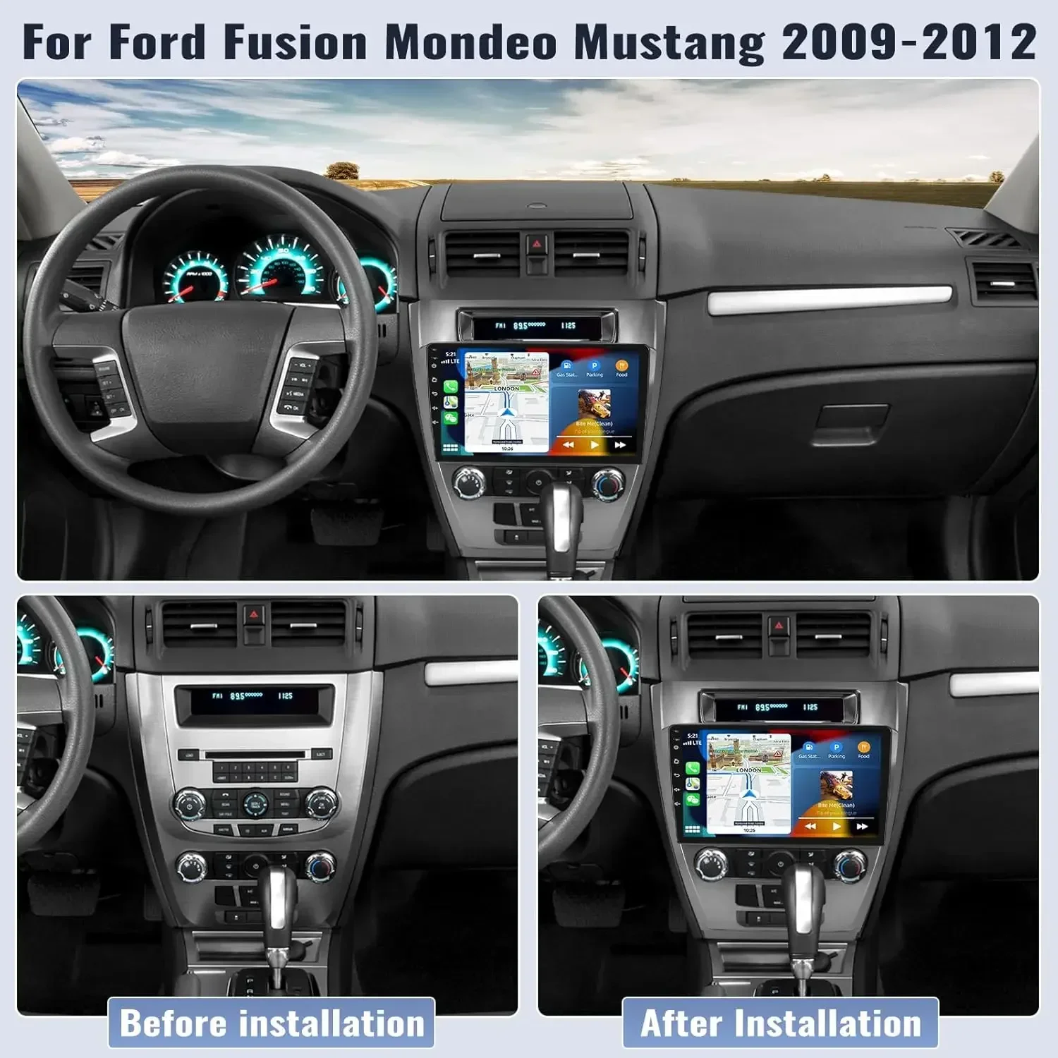 2G+32G Android 13 Car Stereo for Ford Fusion 2009-2012 Mondeo Mustang fit for Apple CarPlay Android Auto HiFi Audio podofo 10''
2G+32G Android 13 Car Stereo for Ford Fusion 2009-2012 Mondeo Mustang fit for Apple CarPlay Android Auto HiFi Audio podofo 10''