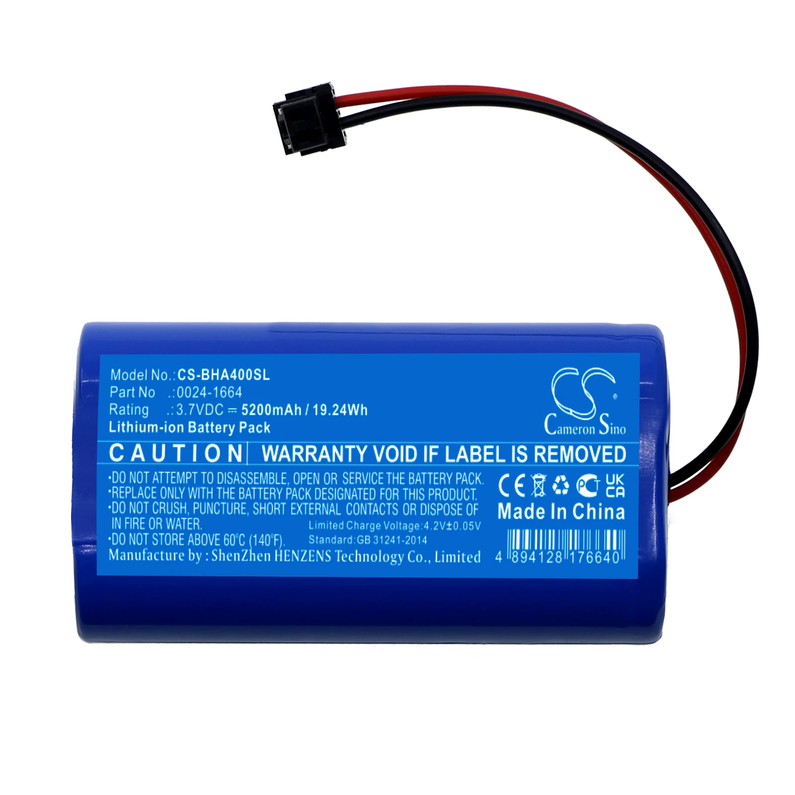 Li-ion Equipment, Survey, Test Battery for Bacharach | 3.7V, 5200mAh | Compatible Model: PCA-400 (Part No: 0024-1664)
Li-ion Equipment, Survey, Test Battery for Bacharach | 3.7V, 5200mAh | Compatible Model: PCA-400 (Part No: 0024-1664)