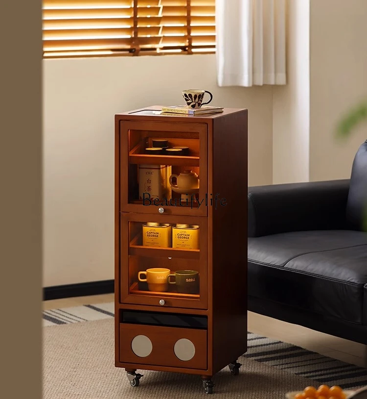 Solid wood storage side cabinet, antique display, movable living room storage cabinet
Solid wood storage side cabinet, antique display, movable living room storage cabinet