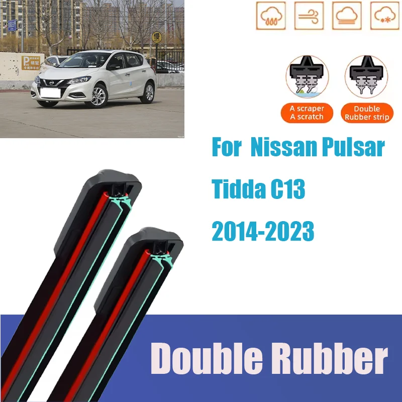 For Nissan Pulsar Tidda C13 2014-2023 Front Wiper Blades Boneless Frameless Rubber Cleaning Car Accessories
For Nissan Pulsar Tidda C13 2014-2023 Front Wiper Blades Boneless Frameless Rubber Cleaning Car Accessories