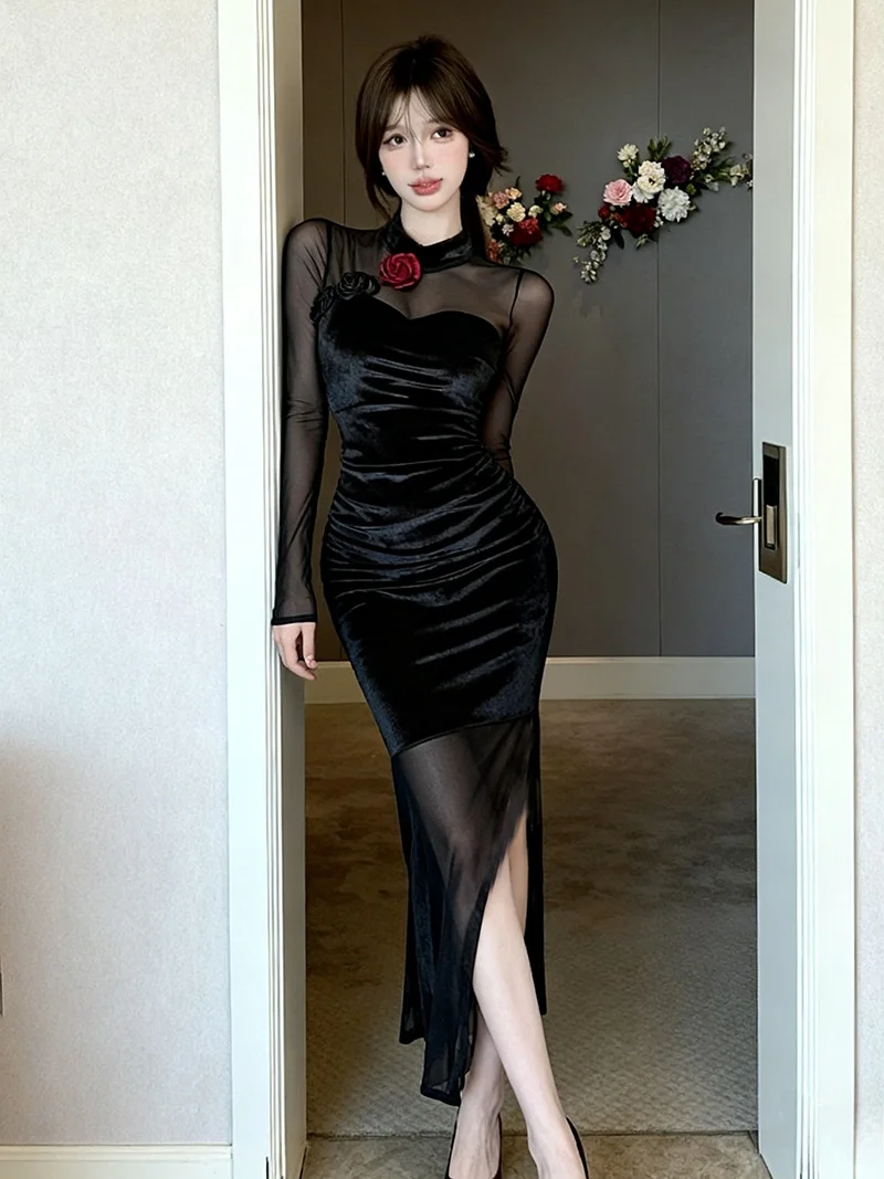 Sexy Long Sve Velvet And Me Evening Dr Bodycon Ball Gown for Night Club Ladies Ele Draped Skirt Autumn Winter Fas...
Sexy Long Sve Velvet And Me Evening Dr Bodycon Ball Gown for Night Club Ladies Ele Draped Skirt Autumn Winter Fas...