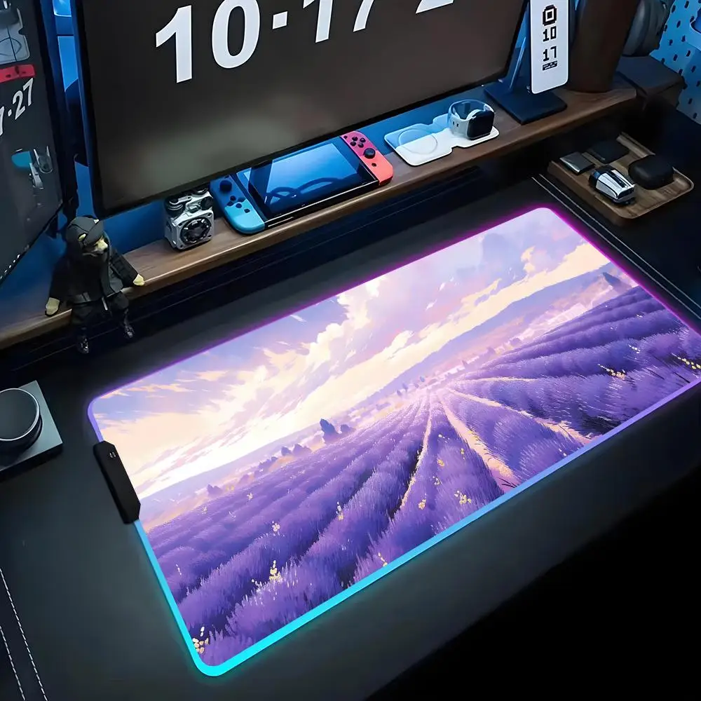 Lavender fields Mouse Pad RGB Gaming Mousepad Big LED Pad PC Desk Mat Luminous Mouse Pad Large Keyboard Mats Table Rug With
Lavender fields Mouse Pad RGB Gaming Mousepad Big LED Pad PC Desk Mat Luminous Mouse Pad Large Keyboard Mats Table Rug With