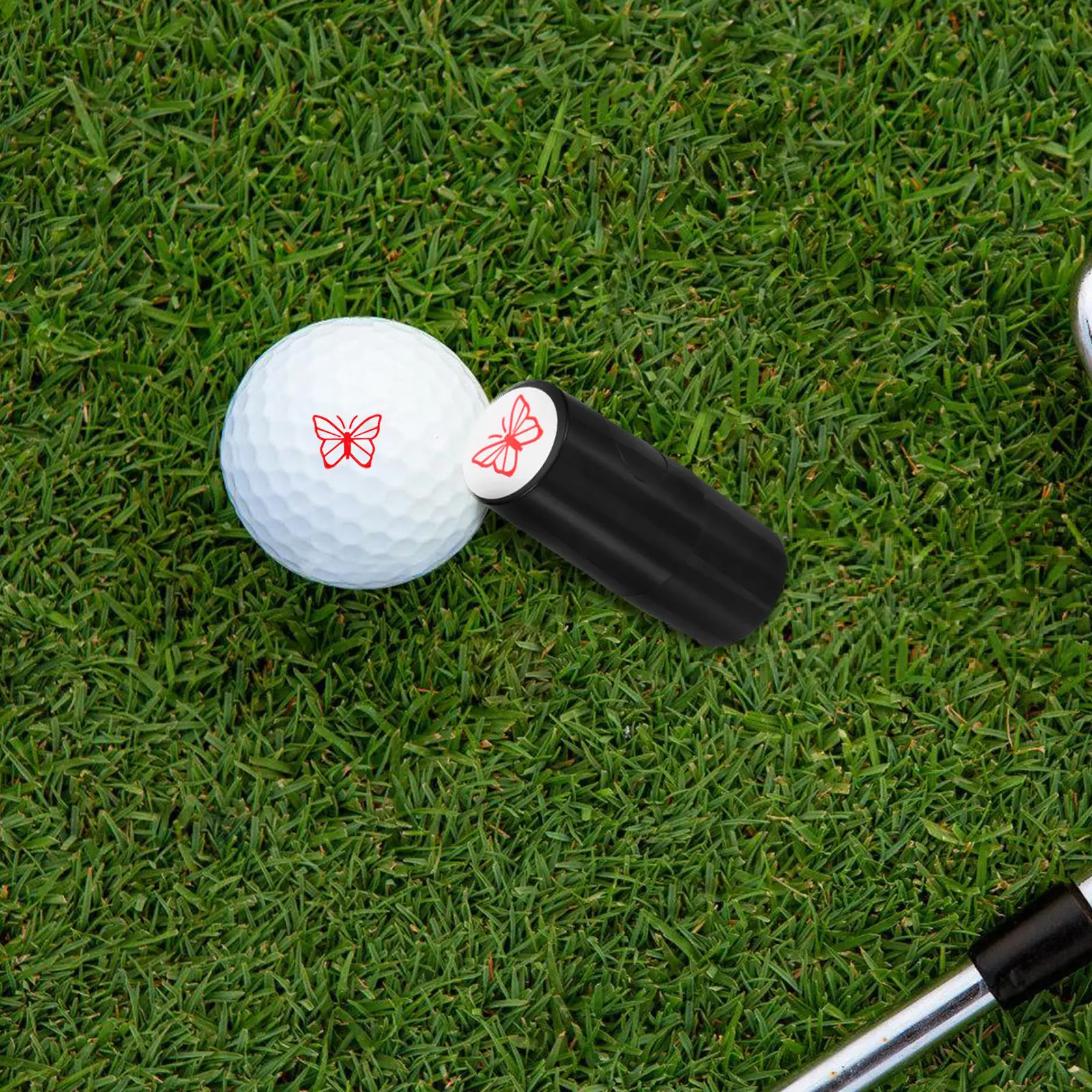 Professional Golf Ball Stamper Multi-Functional Reusable Stamp Tool for Golf Ball Marking Butterfly Shape Design Exquisite