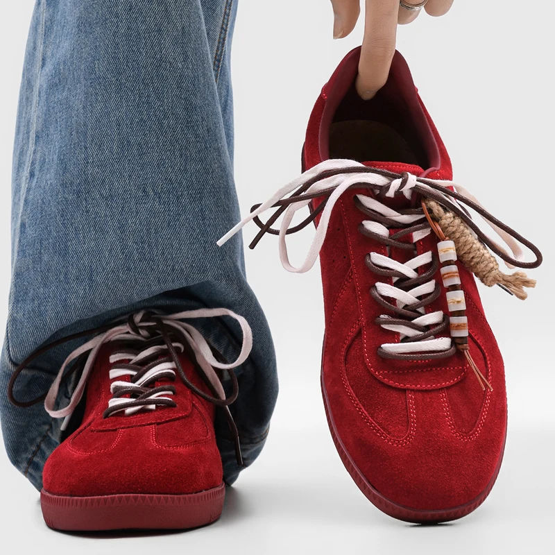 Casual Dequn Shoes Comfortable round Toe Outdoor Breathable Low Heel Rubber Outsole Trendy British Style Thin Bottom Leisure
Casual Dequn Shoes Comfortable round Toe Outdoor Breathable Low Heel Rubber Outsole Trendy British Style Thin Bottom Leisure