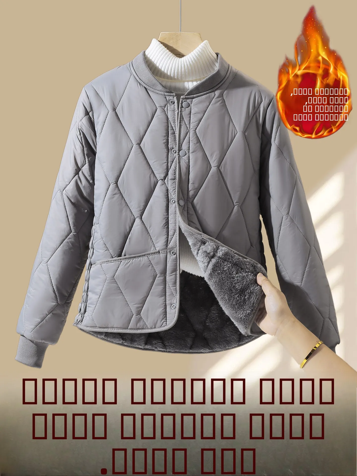 Thiened Fce Winter Cotton Jaet Women's Office Wear Warm Indoor Coat Polyester Fiber Fill Long Sve ort Sle
Thiened Fce Winter Cotton Jaet Women's Office Wear Warm Indoor Coat Polyester Fiber Fill Long Sve ort Sle