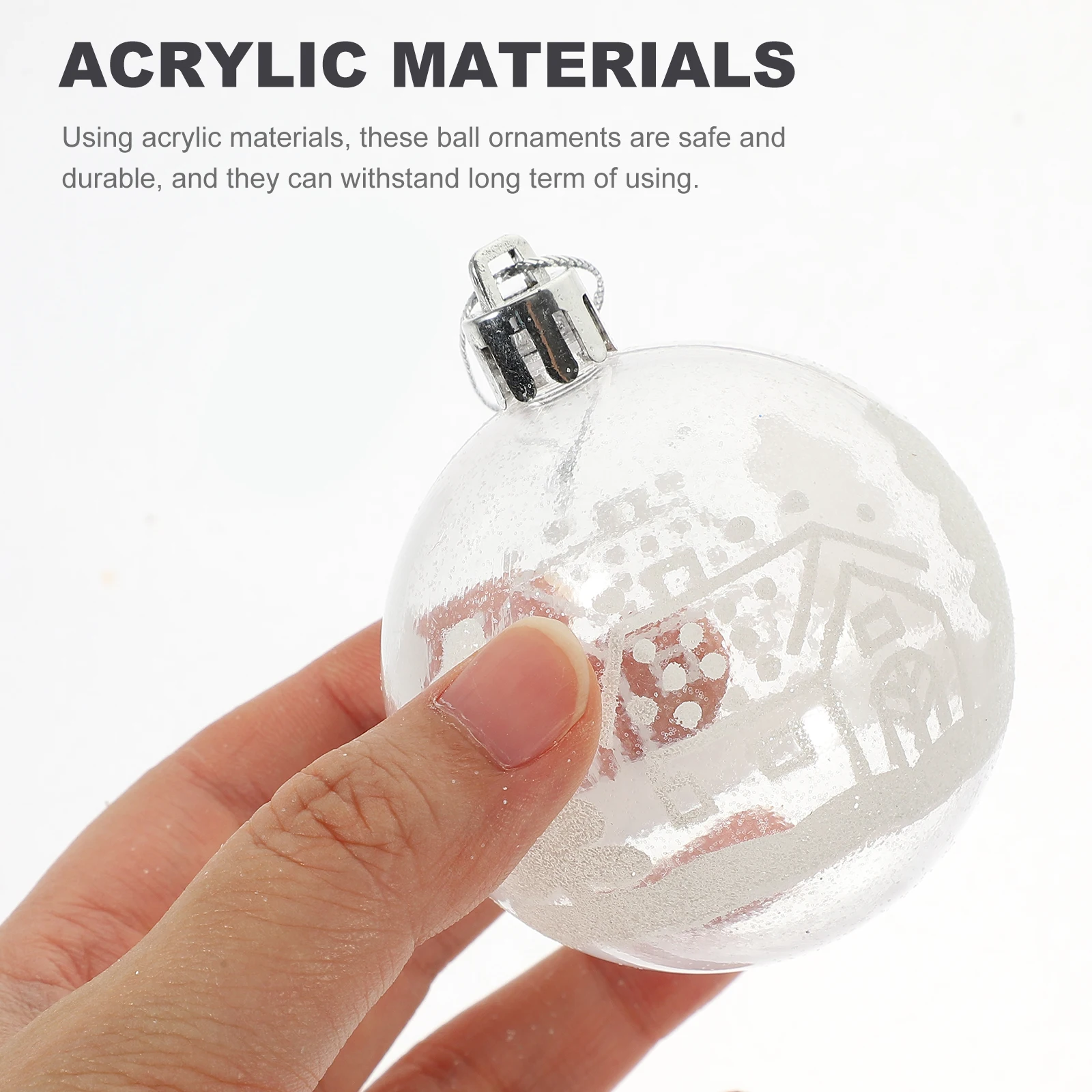 6 Pcs Balls naments 6cm Transparent Acrylic Tree Decorations Painted Christmas Balls naments Xmas Hanging Festive DIY
6 Pcs Balls naments 6cm Transparent Acrylic Tree Decorations Painted Christmas Balls naments Xmas Hanging Festive DIY