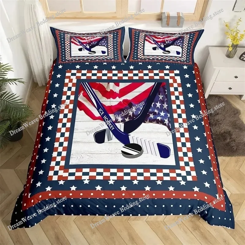 Ice Hockey Sports King Queen Duvet Cover Burning Hockey Ball Bedding Set for Teens Athlete Black Polyester Quilt Cover
Ice Hockey Sports King Queen Duvet Cover Burning Hockey Ball Bedding Set for Teens Athlete Black Polyester Quilt Cover
