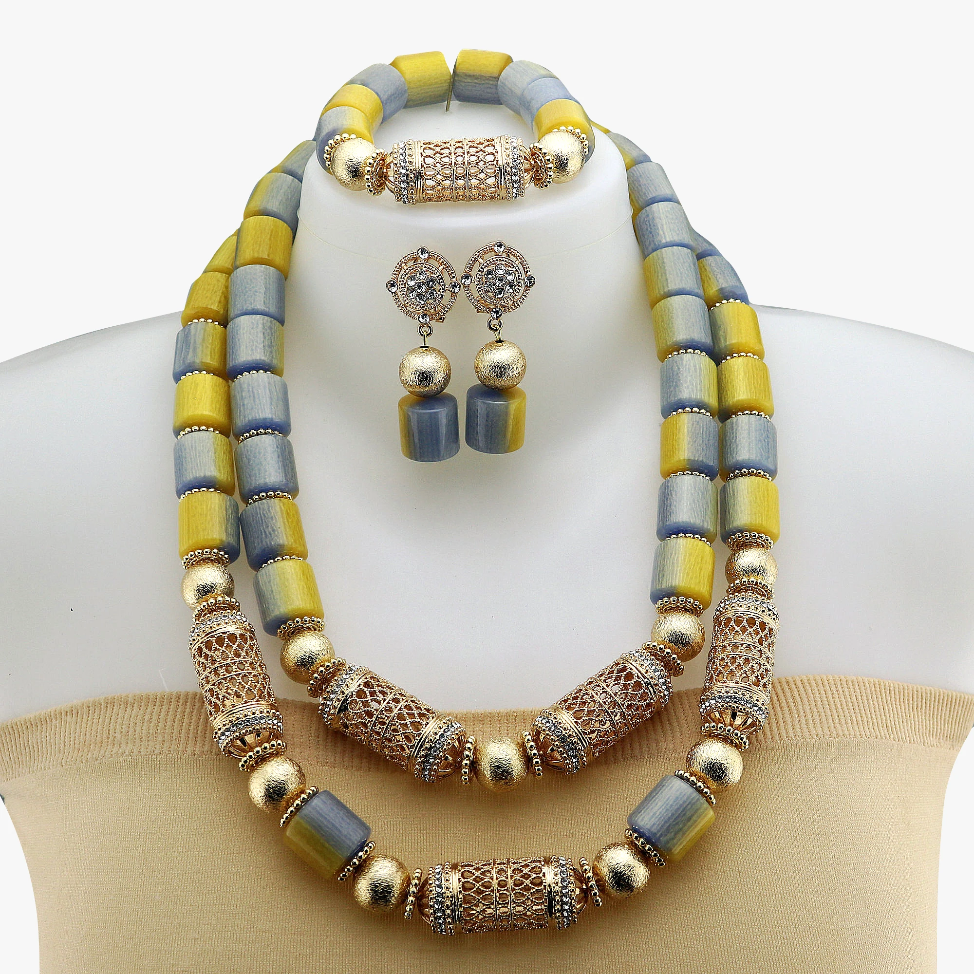 Hot Sell Fashion Nigeria New Wedding Couple Jewelry African Bride Marriage Necklace Resin Jewelry Set XK - 0741354
Hot Sell Fashion Nigeria New Wedding Couple Jewelry African Bride Marriage Necklace Resin Jewelry Set XK - 0741354