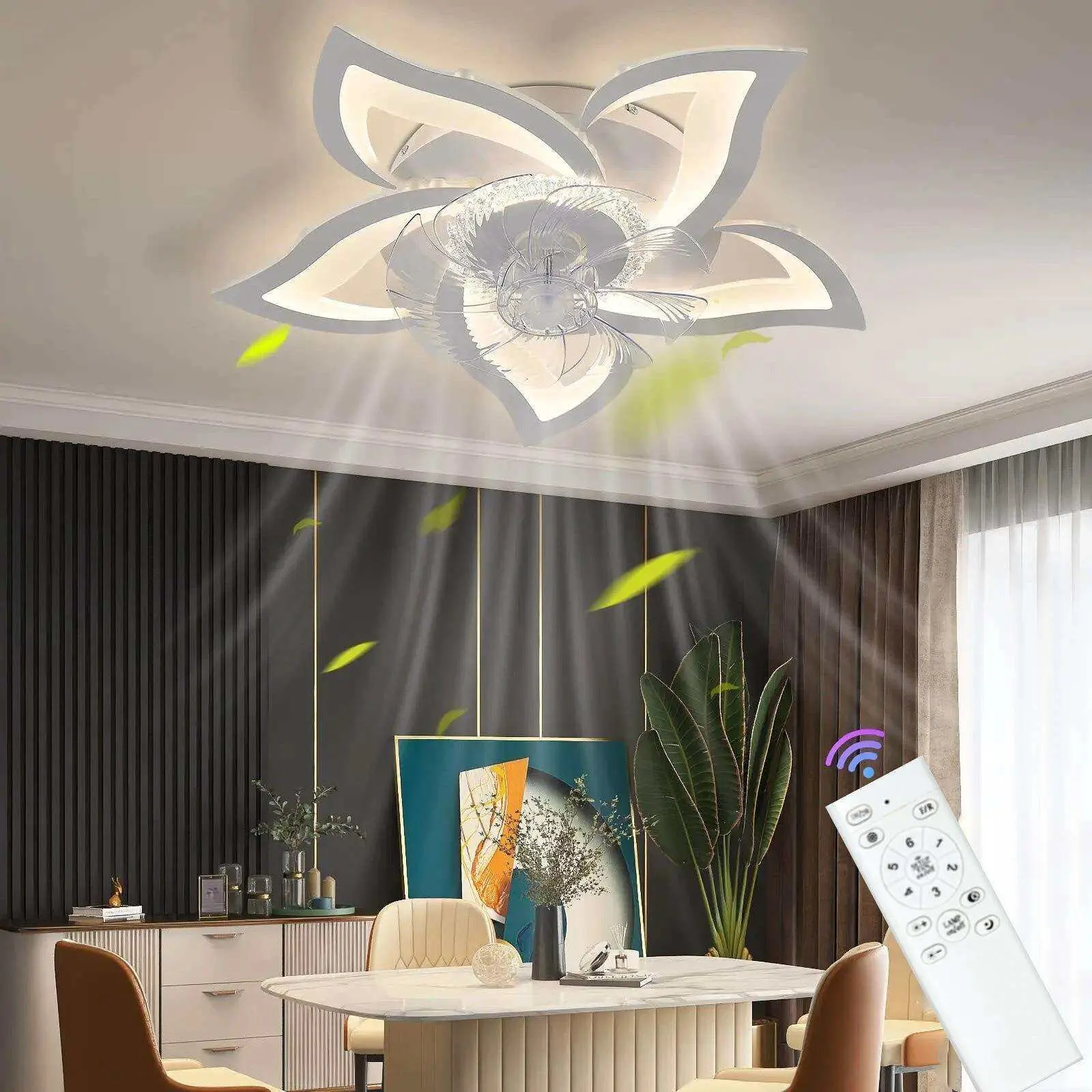 LED Ceiling Chandelier With Fan Modern Smart Ceiling Fan Light With Remote Control APP Electric Fan Bedroom Living Room Decor
LED Ceiling Chandelier With Fan Modern Smart Ceiling Fan Light With Remote Control APP Electric Fan Bedroom Living Room Decor