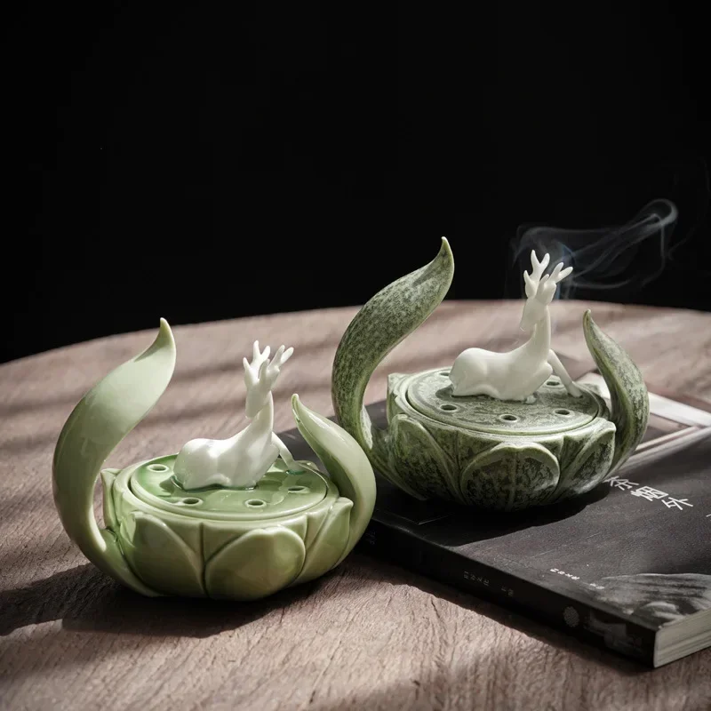 Курильница Celadon, керамическая подставка для благовоний, для дома и офиса, украшение для чайной церемонии
Курильница Celadon, керамическая подставка для благовоний, для дома и офиса, украшение для чайной церемонии