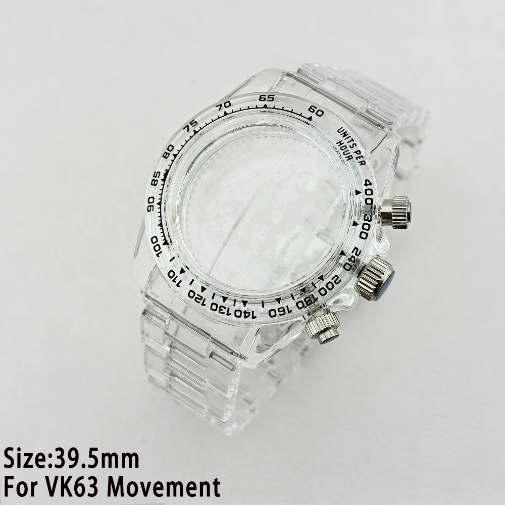 39.5/40mm VK63/NH35 Acrylic Transparent Case 20mm Watch Bands Set SUB GMT Case Green Luminous Acrylic Plastic Case VK63 Case
39.5/40mm VK63/NH35 Acrylic Transparent Case 20mm Watch Bands Set SUB GMT Case Green Luminous Acrylic Plastic Case VK63 Case
