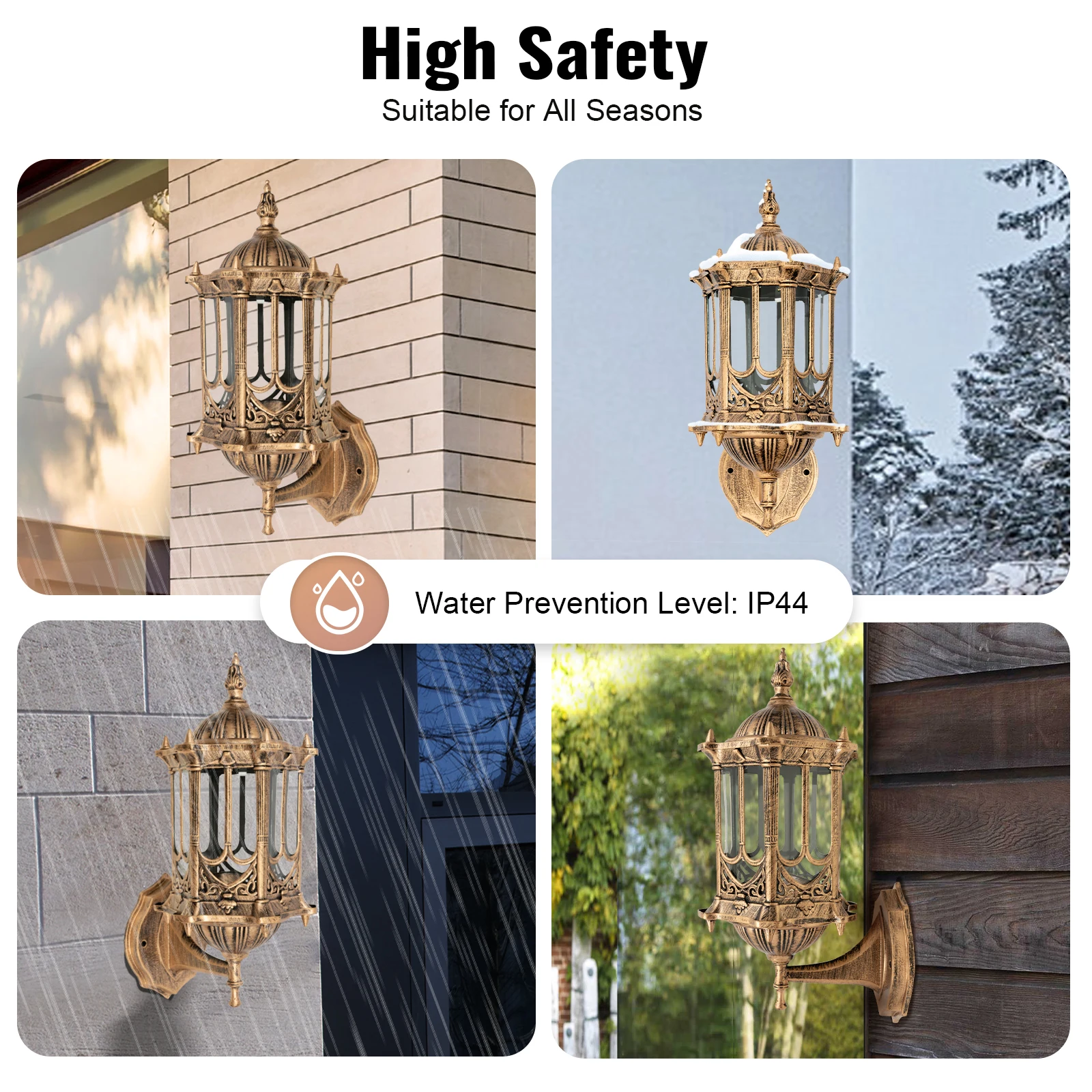 E27 Outdoor Wall Light Fixture - Exterior Porch and Patio Lighting for Outdoor Spaces
E27 Outdoor Wall Light Fixture - Exterior Porch and Patio Lighting for Outdoor Spaces