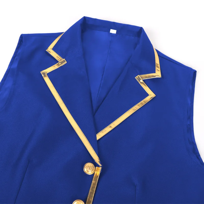 Royal Blue Men's Vest with Gold Trim; Red, Single-breasted, Sleeveless V-neck Vests, Perfect for Weddings, Parties, Performances
Royal Blue Men's Vest with Gold Trim; Red, Single-breasted, Sleeveless V-neck Vests, Perfect for Weddings, Parties, Performances