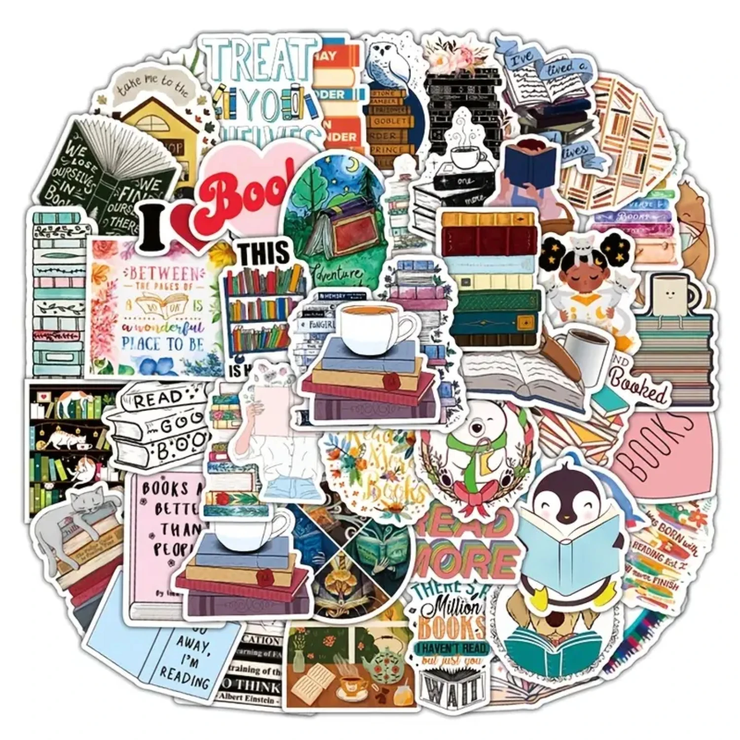 Waterproof Vinyl Bookish Library Stickers Set of 50 for Kids and Teens - Cute and Colorful Reading Book Stickers, Perfect for Wa
Waterproof Vinyl Bookish Library Stickers Set of 50 for Kids and Teens - Cute and Colorful Reading Book Stickers, Perfect for Wa