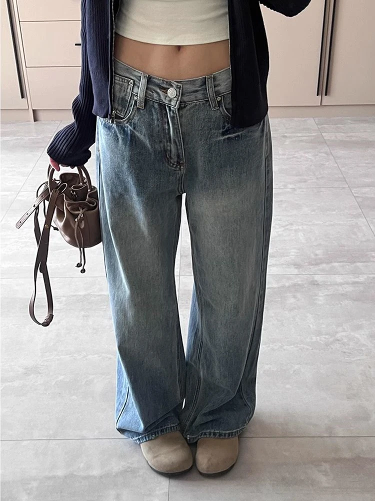Women's Vintage Color Wide Leg Y2K Jeans American Style Pants Casual Streetwear Female High Waist Loose Straight Trousers
Women's Vintage Color Wide Leg Y2K Jeans American Style Pants Casual Streetwear Female High Waist Loose Straight Trousers
