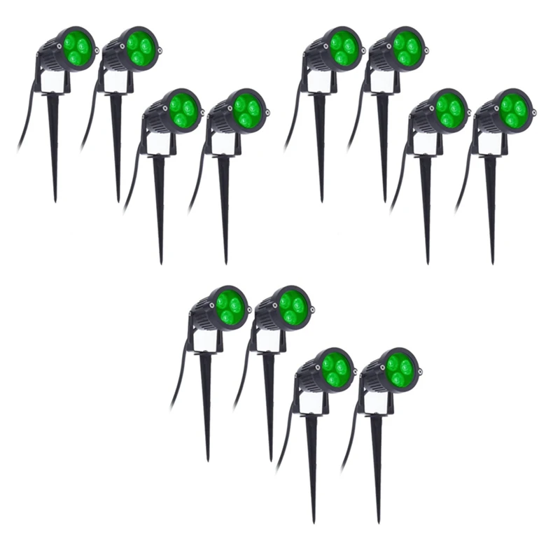 12Pcs LED Garden Lights 3W 220V Outdoor Spotlight With Spike IP65 Waterproof Garden Landscape Decorative Lamp Green
12Pcs LED Garden Lights 3W 220V Outdoor Spotlight With Spike IP65 Waterproof Garden Landscape Decorative Lamp Green