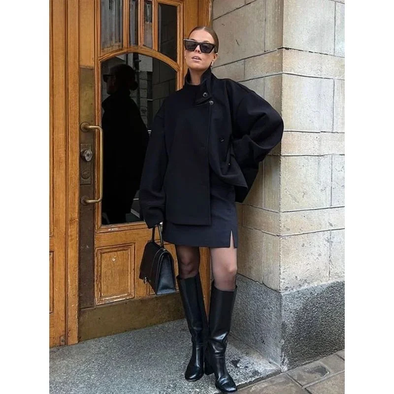 Autumn Women's Woolen Coats Casual Stand Collar Long Sve Si Cleanfit Sle Ladies ort Outerwear for Middle-aged Women
Autumn Women's Woolen Coats Casual Stand Collar Long Sve Si Cleanfit Sle Ladies ort Outerwear for Middle-aged Women