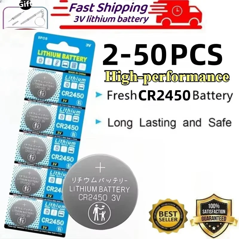 CR2450 cr2450 battery 3V Lithium Button cell 600mAh LM2450 DL2450 CR2450N CR 2450 5029LC BR2450 Cell Coin Battery for toys Watch
CR2450 cr2450 battery 3V Lithium Button cell 600mAh LM2450 DL2450 CR2450N CR 2450 5029LC BR2450 Cell Coin Battery for toys Watch