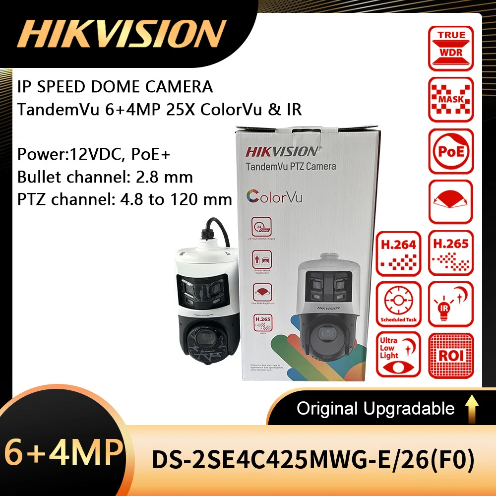 Original HIKVISION DS-2SE4C425MWG-E/26(F0) TandemVu 4 MP 25× IR Network Speed Dome PTZ PoE H.265+
Original HIKVISION DS-2SE4C425MWG-E/26(F0) TandemVu 4 MP 25× IR Network Speed Dome PTZ PoE H.265+