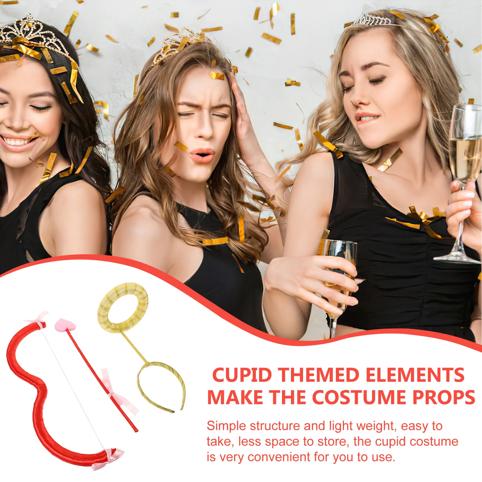 1Set Cupid Costume Props Bow Arrow Headband Creative Photo Prop Cosplay Party Decor Valentine Gift Cupid Dress Up Prop
1Set Cupid Costume Props Bow Arrow Headband Creative Photo Prop Cosplay Party Decor Valentine Gift Cupid Dress Up Prop