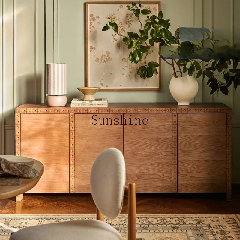 French retro solid wood dining side living room storage bedroom drawer chest
French retro solid wood dining side living room storage bedroom drawer chest