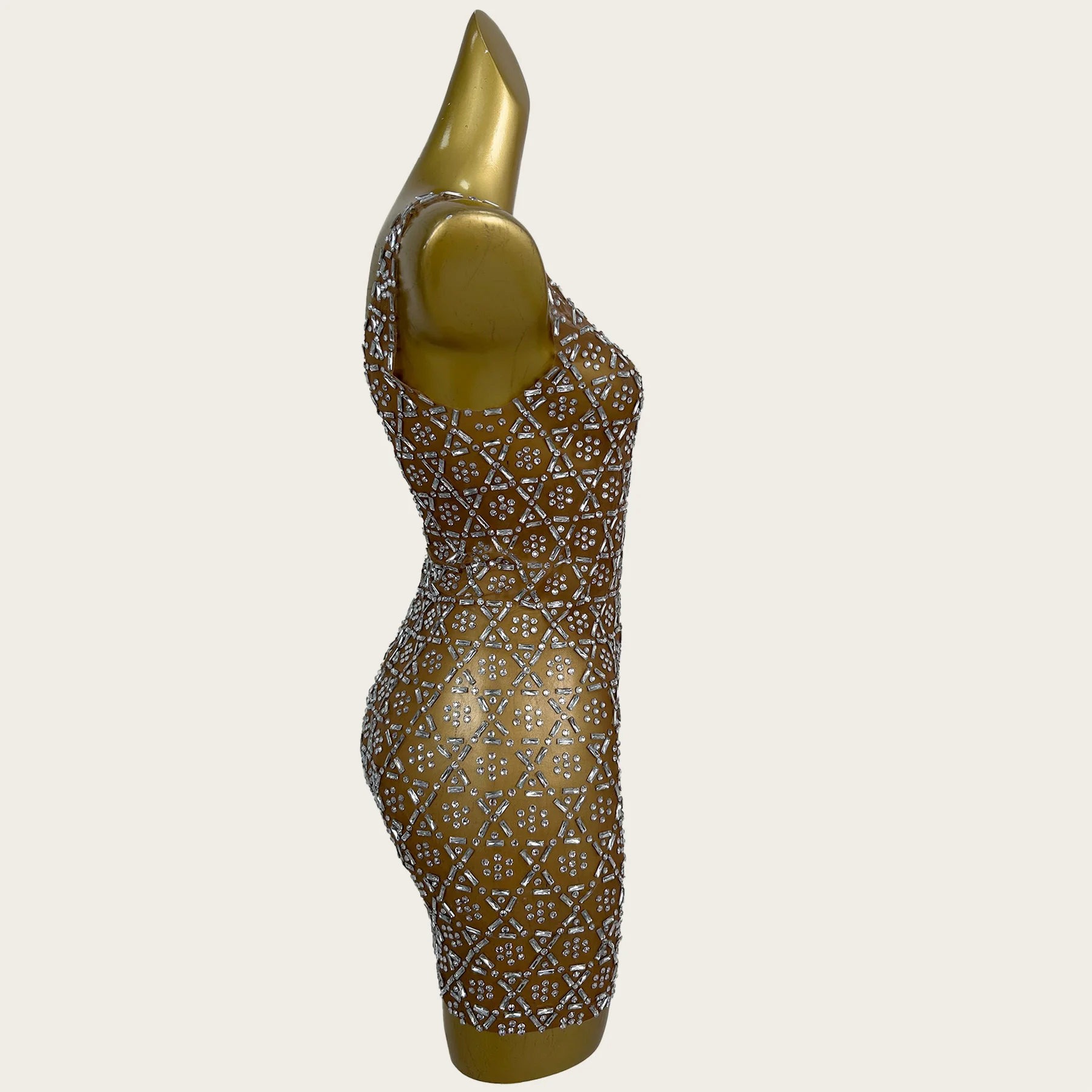 Bar Sexy Sparkly Rhinestone Sleeveless Mini Dress Women Sexy Mesh Celebrate Evening Prom Birthday Dress Photo Shoot Wear Liujiao
Bar Sexy Sparkly Rhinestone Sleeveless Mini Dress Women Sexy Mesh Celebrate Evening Prom Birthday Dress Photo Shoot Wear Liujiao