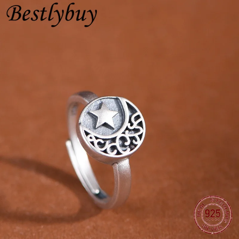 Новое серебряное мужское и женское кольцо S925 в стиле ретро с Солнцем и Луной, модный новогодний подарок
Новое серебряное мужское и женское кольцо S925 в стиле ретро с Солнцем и Луной, модный новогодний подарок