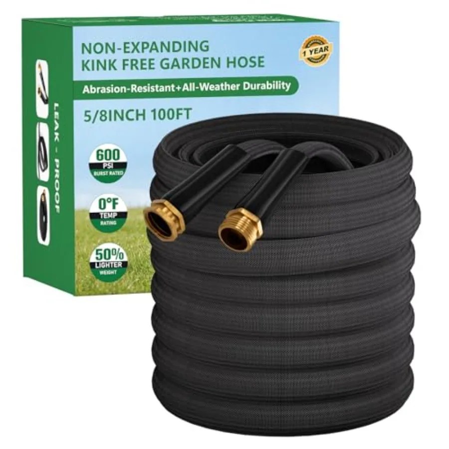 100Feet Garden Hose Non-Expanding Ultra Lightweight Kink-Free Burst-Resistant Lead-Free Durable Flexible High-Pressure Hose for
100Feet Garden Hose Non-Expanding Ultra Lightweight Kink-Free Burst-Resistant Lead-Free Durable Flexible High-Pressure Hose for
