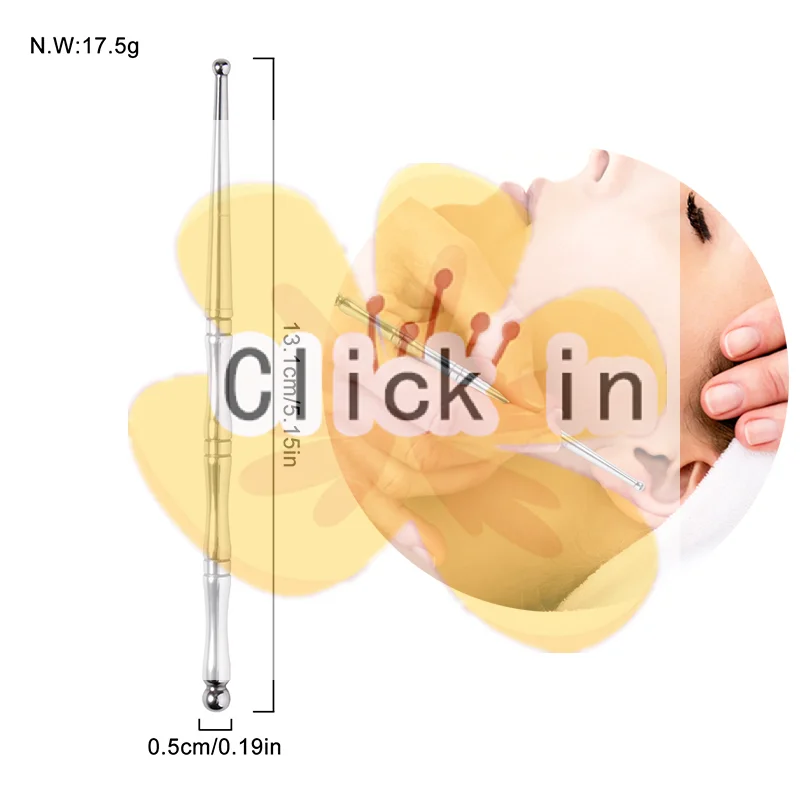 1 шт. Двусторонняя акупунктурная ручка для лица, инструмент для рефлексотерапии, массажер для триггерных точек из нержавеющей стали, инструмент для глубокого массажа тканей
1 шт. Двусторонняя акупунктурная ручка для лица, инструмент для рефлексотерапии, массажер для триггерных точек из нержавеющей стали, инструмент для глубокого массажа тканей