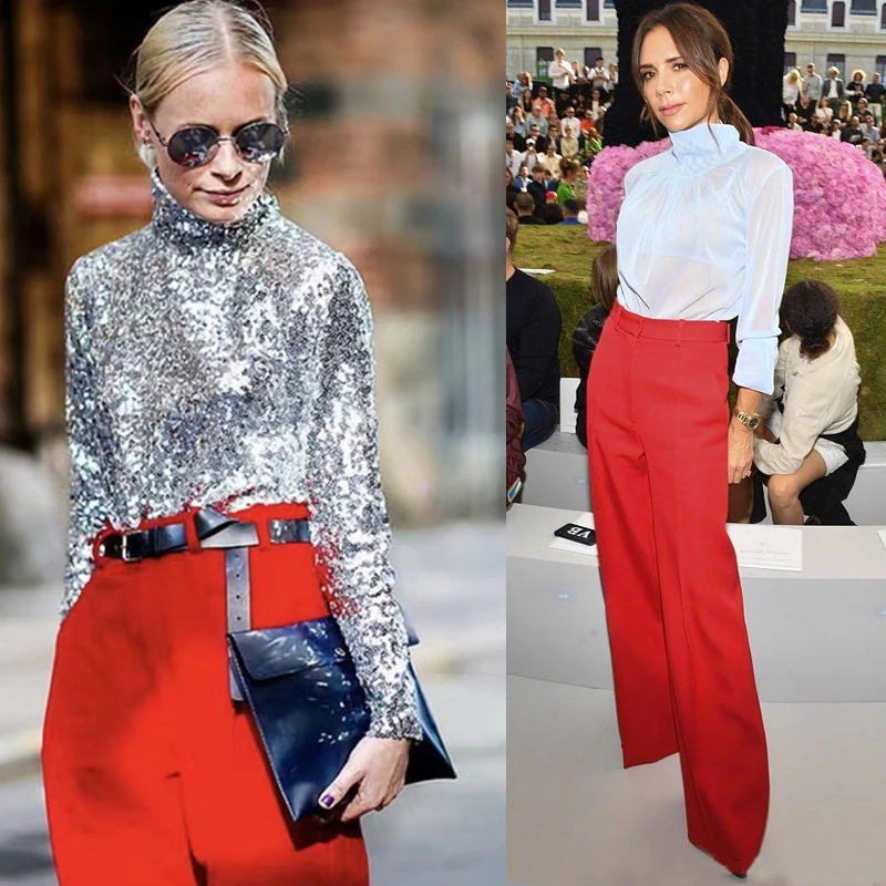 High Waist Straight Leg Red Pants Women's Autumn Winter Casual Trousers Lengthening Effect Wide Leg Loose Fit Comfortable
High Waist Straight Leg Red Pants Women's Autumn Winter Casual Trousers Lengthening Effect Wide Leg Loose Fit Comfortable
