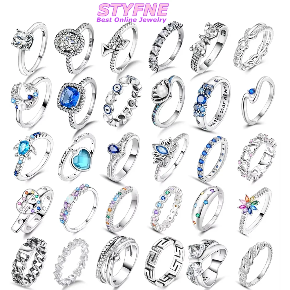Blue Zircon Ring Devil's Eye Colorful Flower Bow Ring 925 Silver Delicate Women Engagement Fine Rings Valentine's Gift Original
Blue Zircon Ring Devil's Eye Colorful Flower Bow Ring 925 Silver Delicate Women Engagement Fine Rings Valentine's Gift Original
