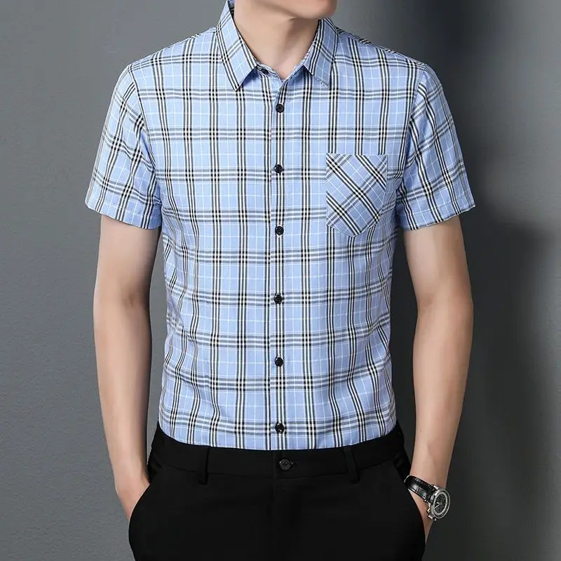 Men's Summer Short Sleeve Plaid Shirt Slim Fit Casual Button Down Shirts with Pocket Premium Non Iron Wrinkle Free
Men's Summer Short Sleeve Plaid Shirt Slim Fit Casual Button Down Shirts with Pocket Premium Non Iron Wrinkle Free