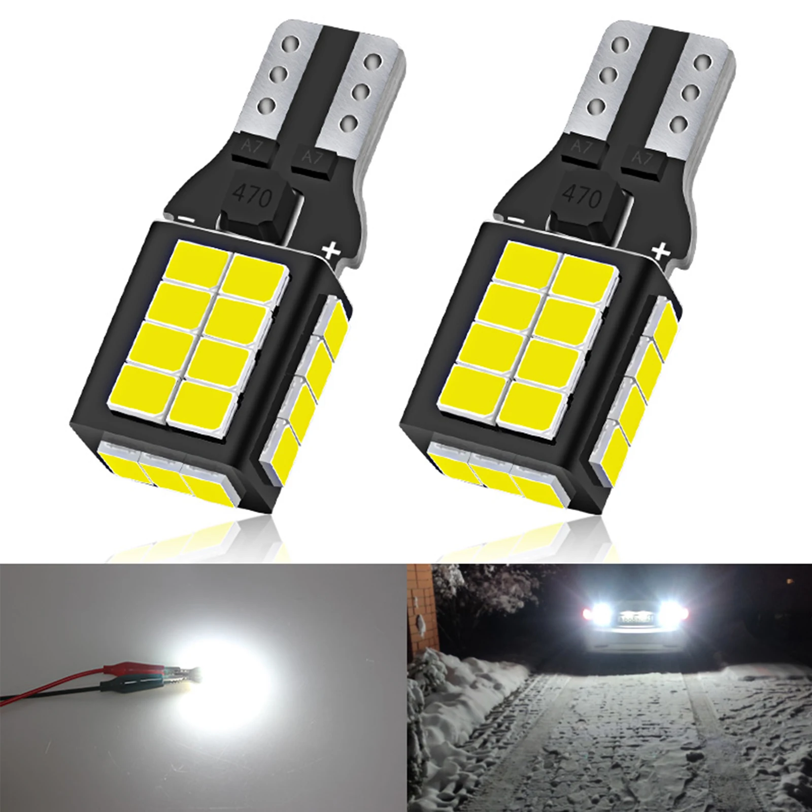 2PCS T15 Reverse Tail Lights - T16 LED W16W 912 921 Car Backup Bulbs Parking Signal Lamp 920 922 White Super Bright Light Canbus
2PCS T15 Reverse Tail Lights - T16 LED W16W 912 921 Car Backup Bulbs Parking Signal Lamp 920 922 White Super Bright Light Canbus