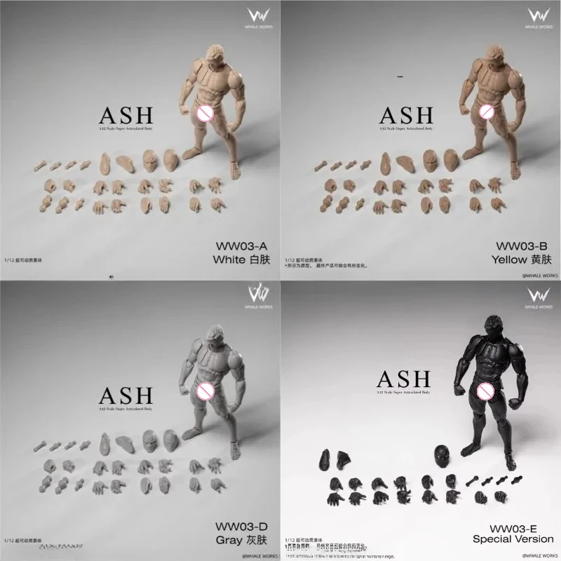 Shipping Immediately 1/12 Scale Male Body Doll ASH WHALE WORKS Toy Super Articulated Interchangeable Head Action Figure
Shipping Immediately 1/12 Scale Male Body Doll ASH WHALE WORKS Toy Super Articulated Interchangeable Head Action Figure