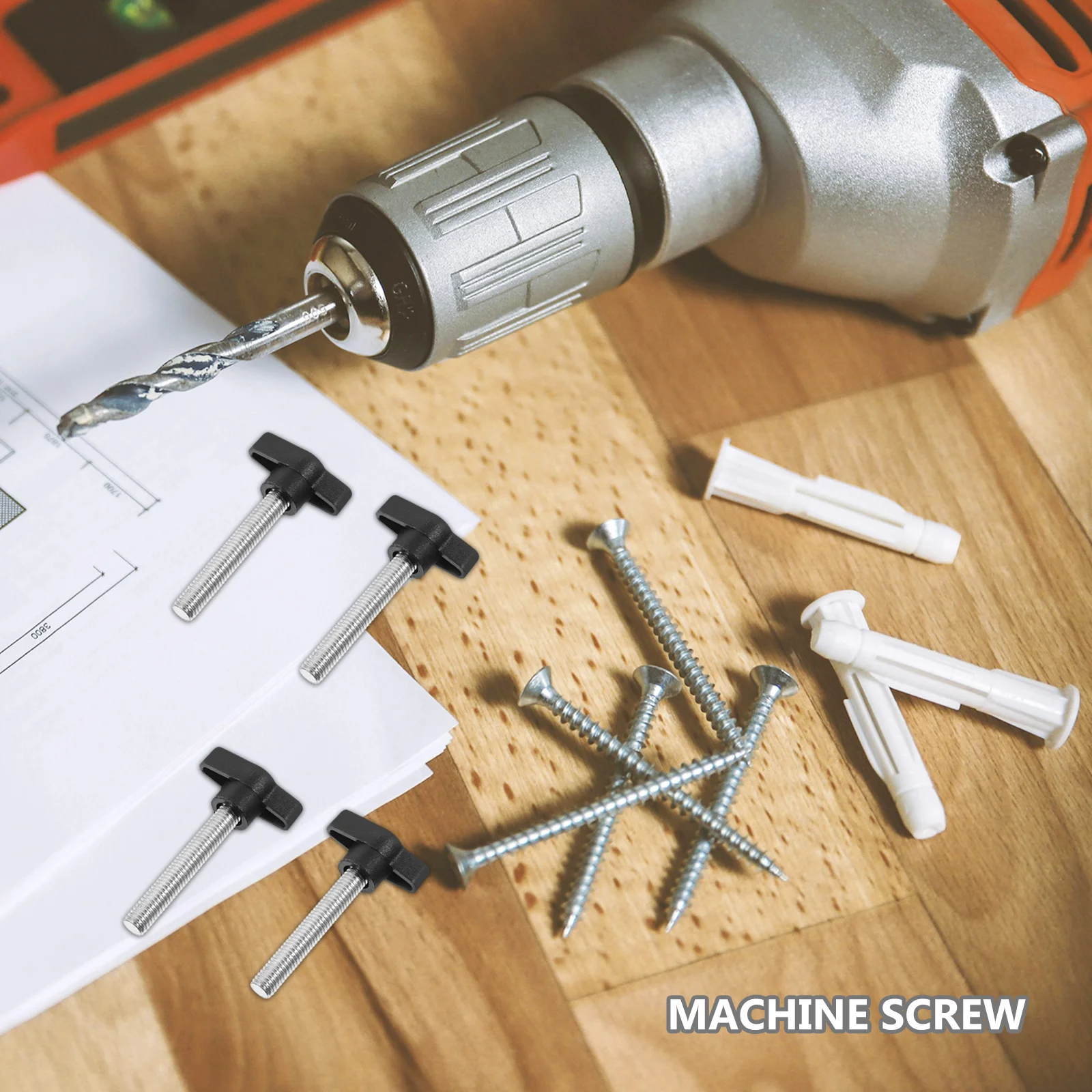 5Pcs Plastic Thumb Screws Wing Knob Small Screws M8x40 Smooth Surface Fasteners for Machinery Thumb Screw Knobs Hand Tighten
5Pcs Plastic Thumb Screws Wing Knob Small Screws M8x40 Smooth Surface Fasteners for Machinery Thumb Screw Knobs Hand Tighten