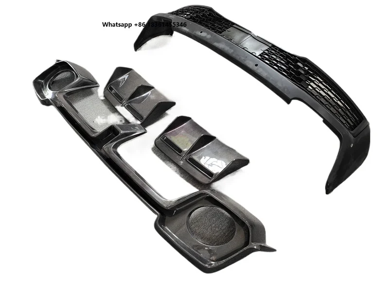 For R8 Body Kit Side Skirt Front Bumper Front Lip Resin Primer Carbon Fiber Old Model Refitted New Rear Bumper Diffuser