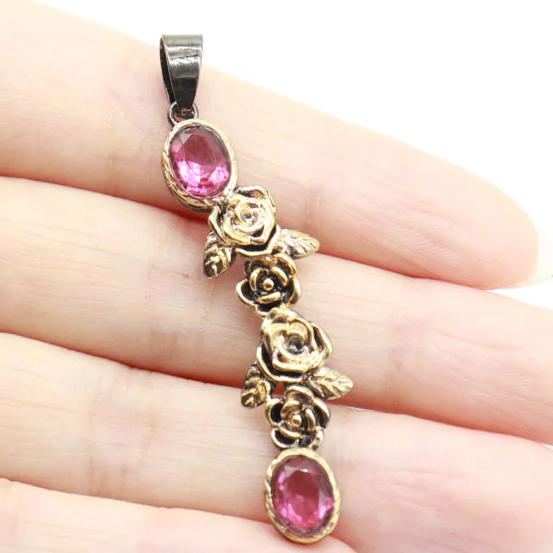 Buy 4 Get 1 Free 54x12mm SheCrown Bohemia Design Purple Spinel Pink Tourmaline Black Gold Silver Pendant For Woman
Buy 4 Get 1 Free 54x12mm SheCrown Bohemia Design Purple Spinel Pink Tourmaline Black Gold Silver Pendant For Woman