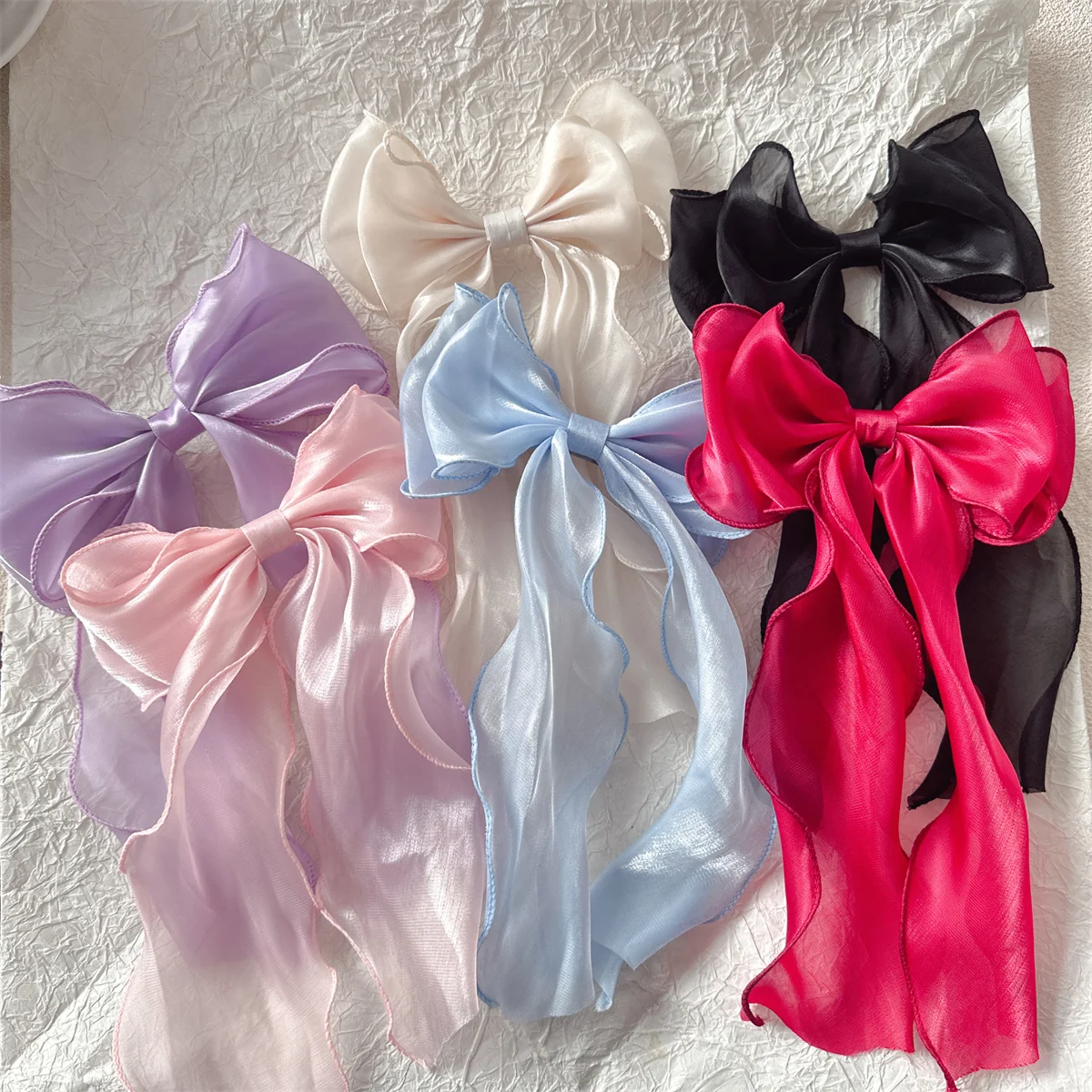 White Blue Hair Bow Ribbons for Women Girls Hair Accessories Aesthetic Silky Satin Metal Clamp
White Blue Hair Bow Ribbons for Women Girls Hair Accessories Aesthetic Silky Satin Metal Clamp