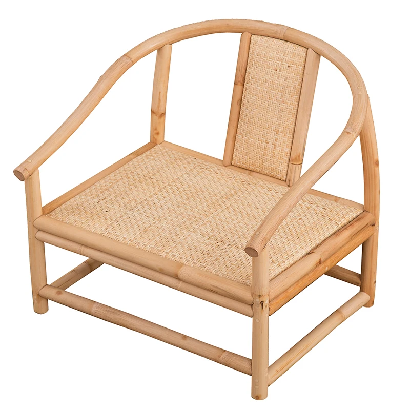 Bamboo and rattan tatami, simple balcony small chair with armrest seat for drinking tea, single backrest chair zen
Bamboo and rattan tatami, simple balcony small chair with armrest seat for drinking tea, single backrest chair zen