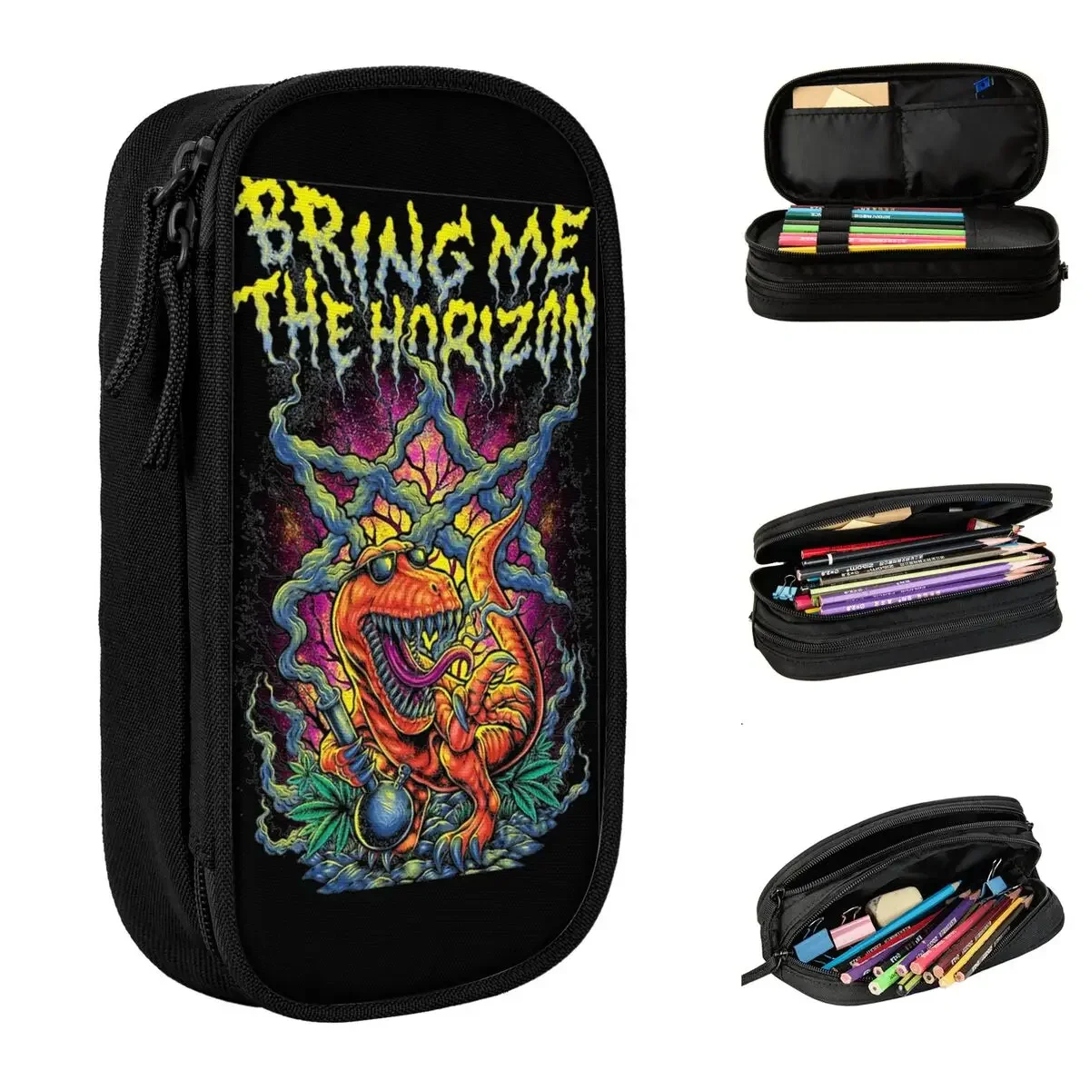 BMTH Dinosaur Bring Me The Horizons Pencil Cases Pencil Pouch Pen Box for Student Big Capacity Bags School Cosmetic Accessories
BMTH Dinosaur Bring Me The Horizons Pencil Cases Pencil Pouch Pen Box for Student Big Capacity Bags School Cosmetic Accessories