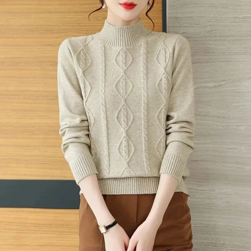 Sweater Women Half Turtleneck Knitted Pullovers Harajuku Korean Thick Knitwear Autumn Winter Fashion Slim Jumpers
Sweater Women Half Turtleneck Knitted Pullovers Harajuku Korean Thick Knitwear Autumn Winter Fashion Slim Jumpers