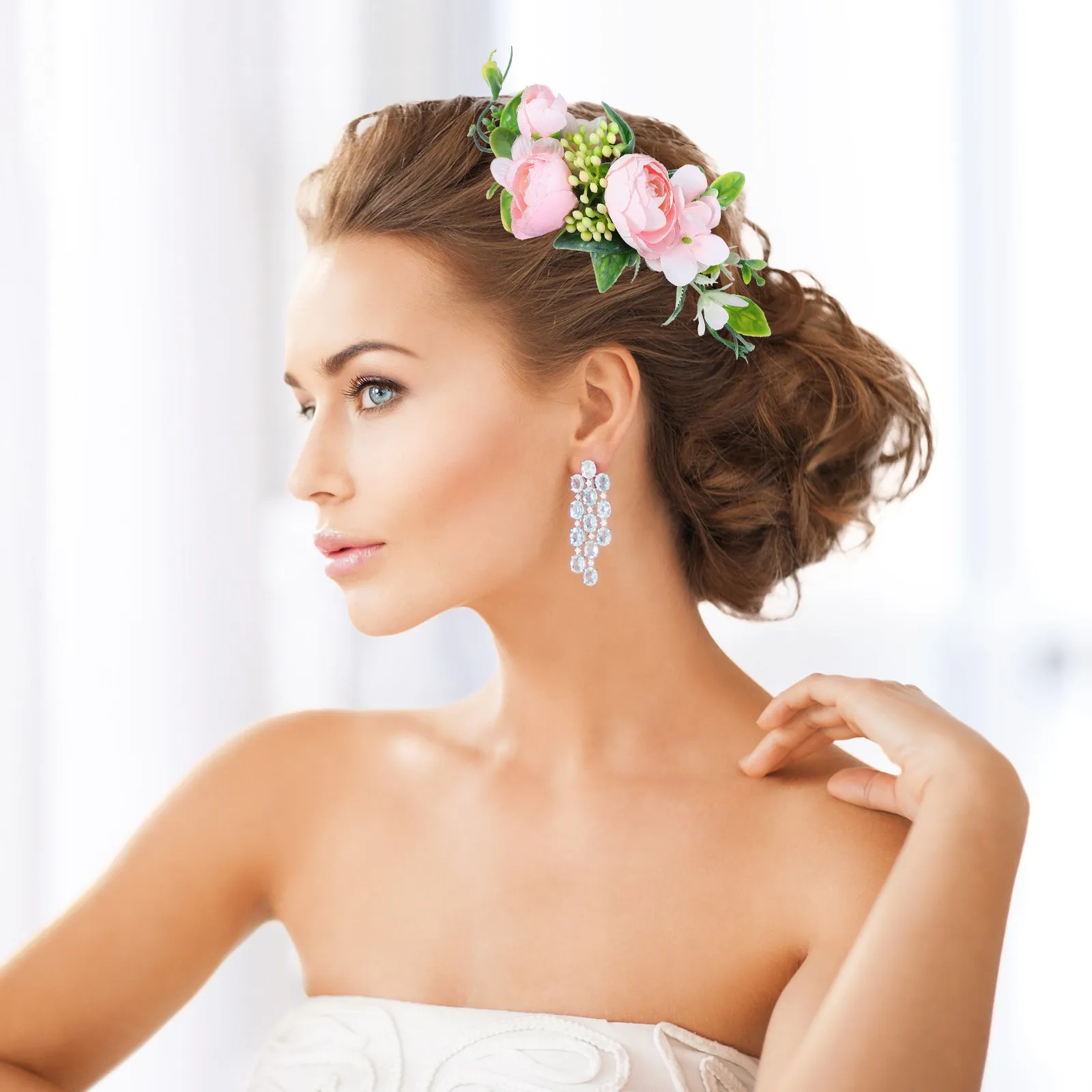 1Pcs Delicate Flower Hair Comb Bridal Wedding Headdress Chic Hair Accessory for Photo Shoot Party Banquet Gift for Her
1Pcs Delicate Flower Hair Comb Bridal Wedding Headdress Chic Hair Accessory for Photo Shoot Party Banquet Gift for Her